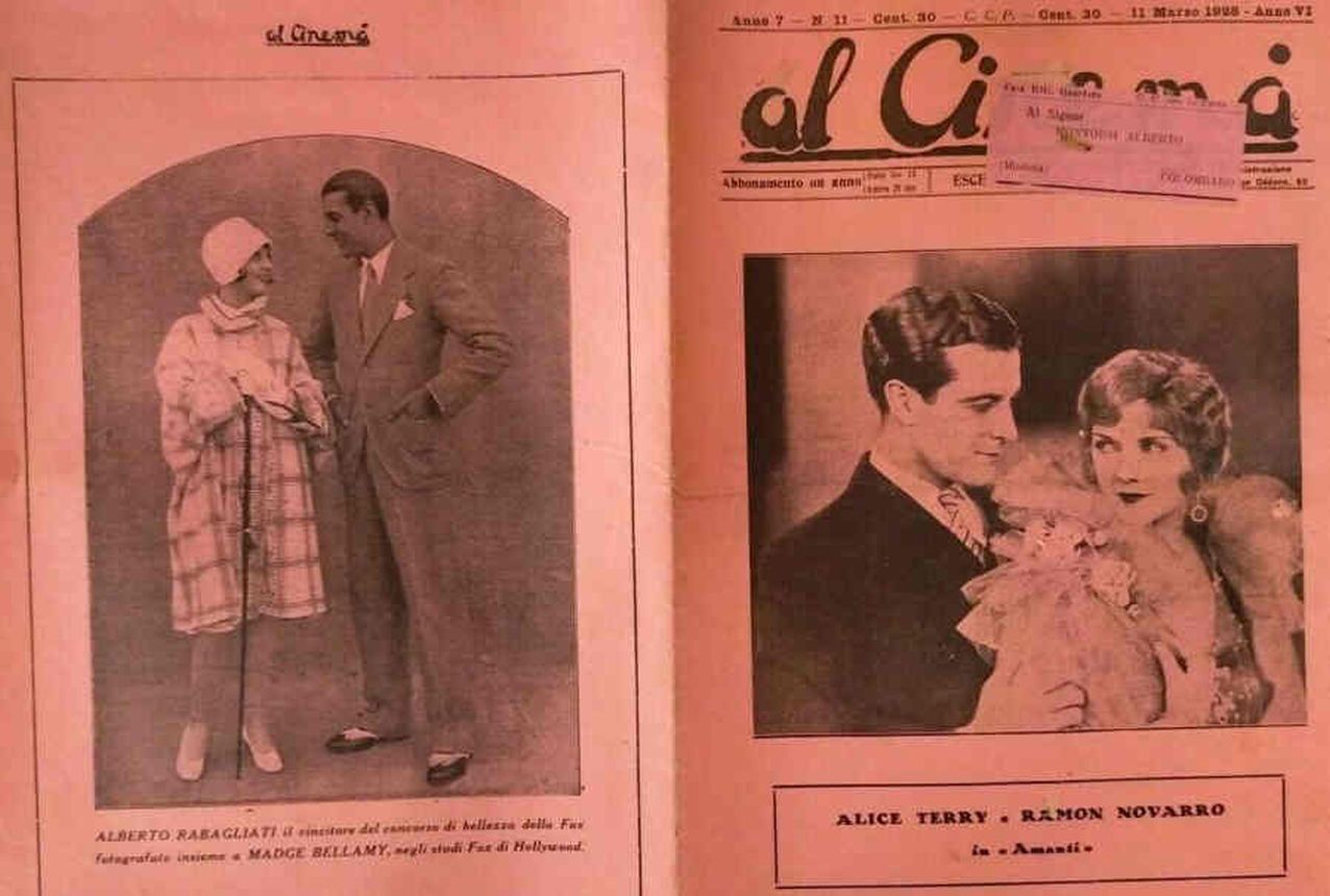 AL CINEMA magazine side cover Issue 11 11 March 1928