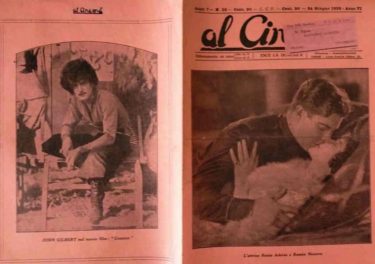 AL CINEMA magazine side cover Issue 26 24 June 1928
