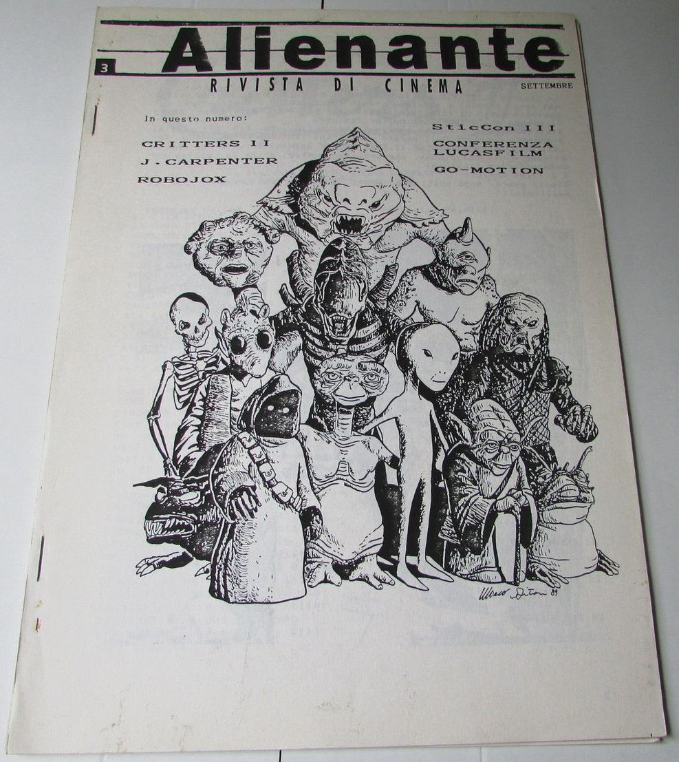 ALIENANTE magazine side cover Issue 3 September 1989