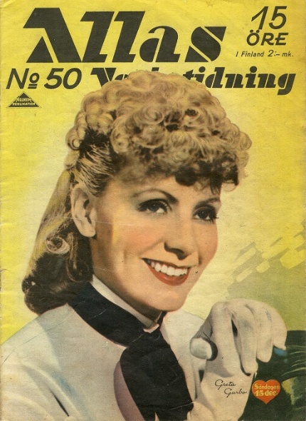 ALLAS VECKOTIDNING magazine side cover Issue 50 15 December 1935