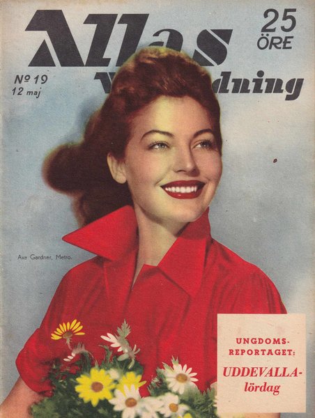 ALLAS VECKOTIDNING magazine side cover Issue 19  May 1950