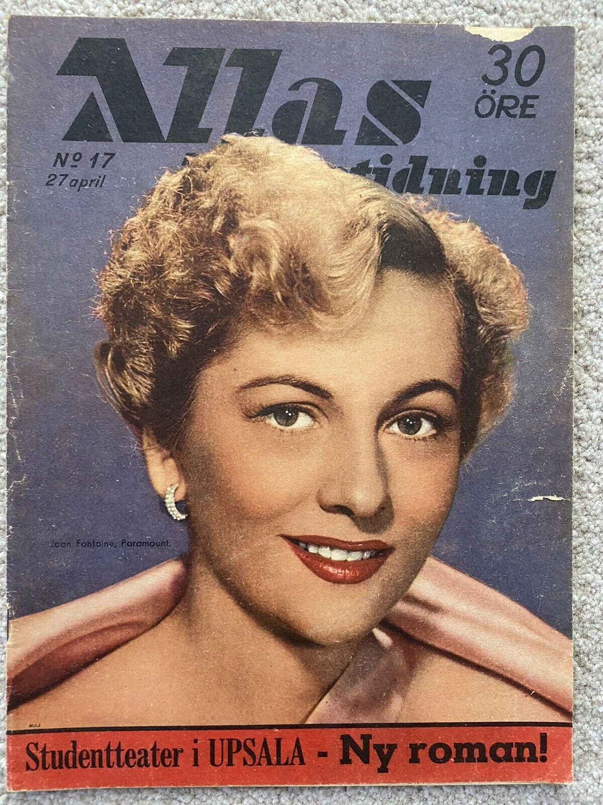 ALLAS VECKOTIDNING magazine side cover Issue 17 27 April 1951