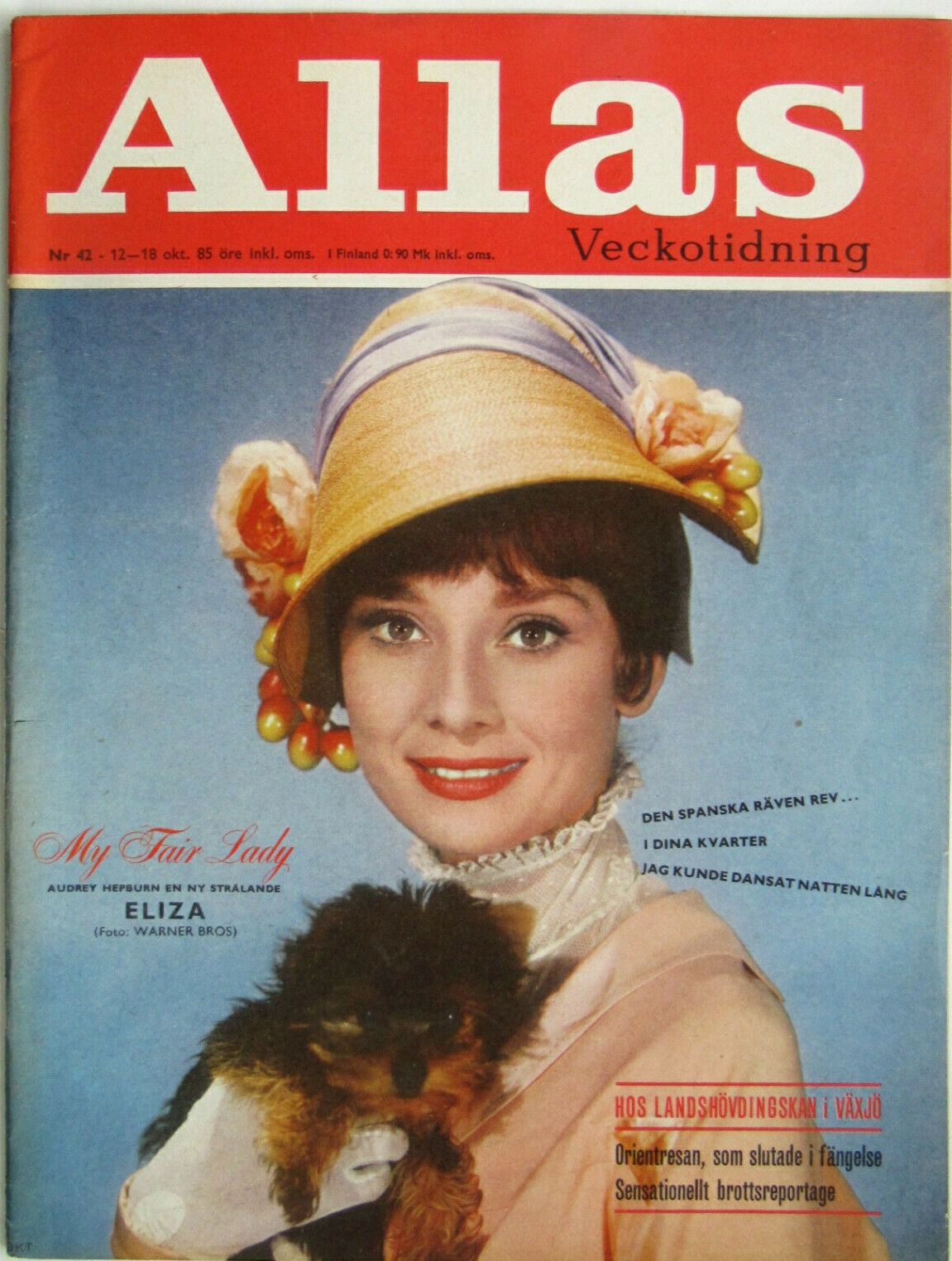 ALLAS VECKOTIDNING magazine side cover Issue 42 12 October 1964