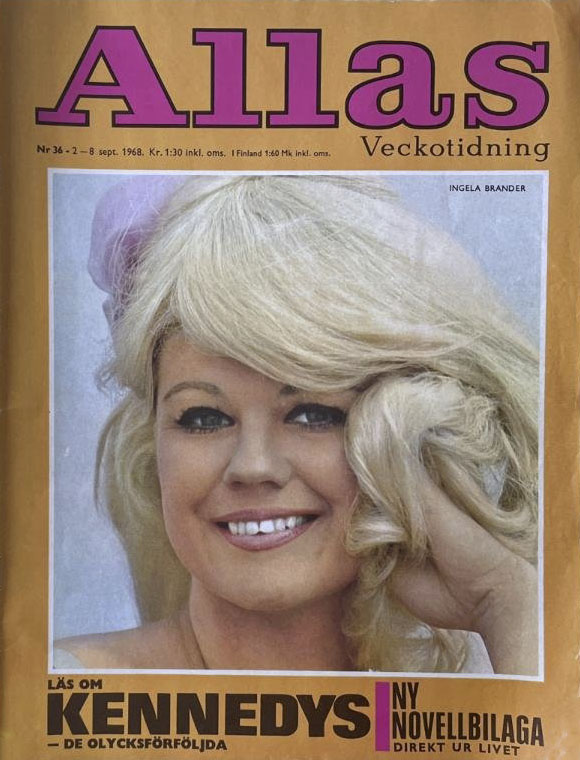 ALLAS VECKOTIDNING magazine side cover Issue 36  September 1968