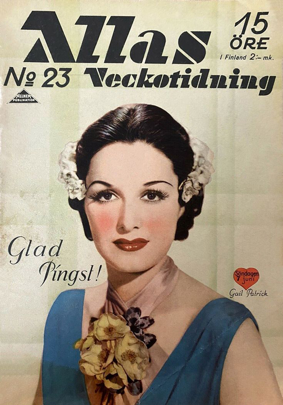 ALLAS VECKOTIDNING magazine side cover Issue 23 7 June 1936