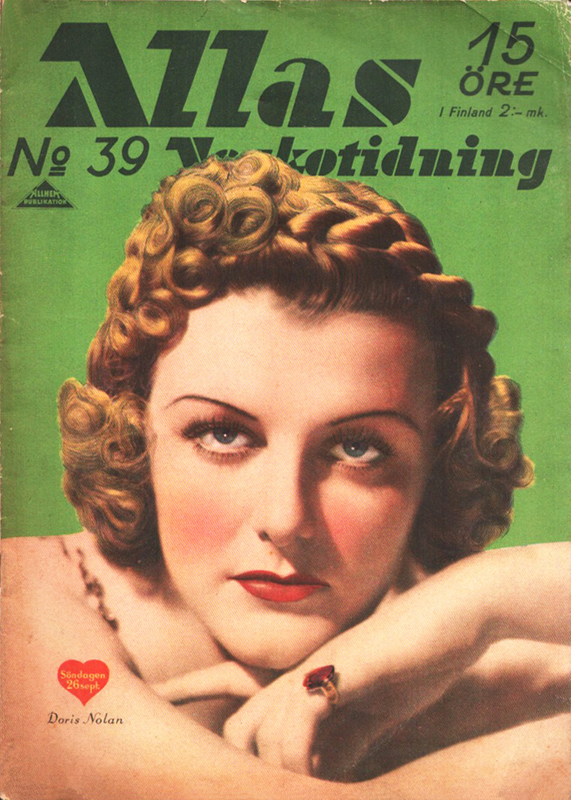 ALLAS VECKOTIDNING magazine side cover Issue 39 26 September 1937