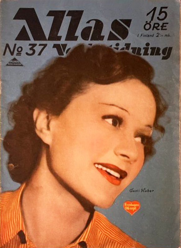 ALLAS VECKOTIDNING magazine side cover Issue 37 16 September 1938
