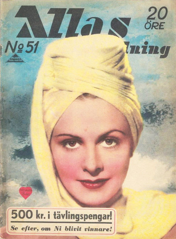 ALLAS VECKOTIDNING magazine side cover Issue 51 18 December 1942