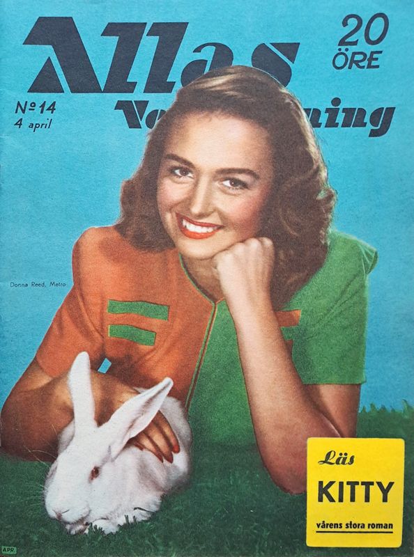 ALLAS VECKOTIDNING magazine side cover Issue 14 4 April 1947
