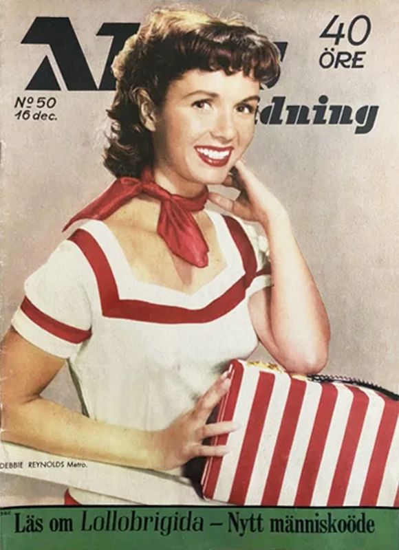ALLAS VECKOTIDNING magazine side cover Issue 50 16 December 1955