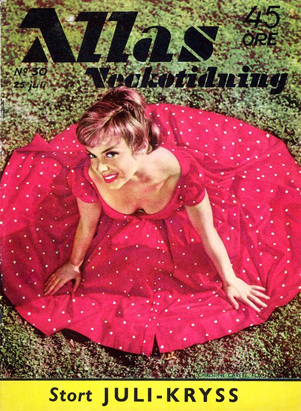 ALLAS VECKOTIDNING magazine side cover Issue 30 25 July 1958