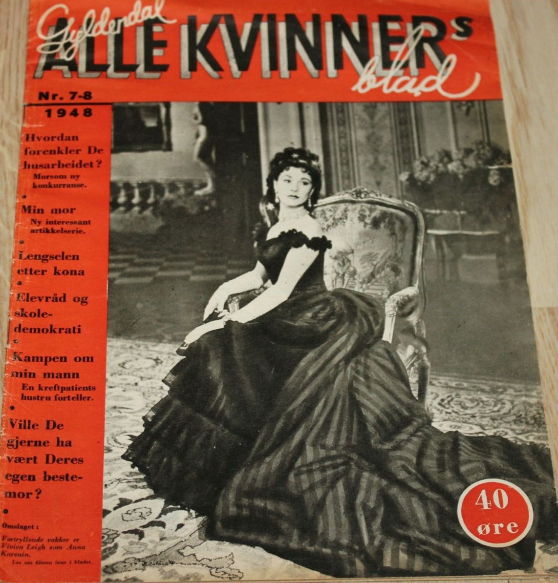 ALLE KVINNER magazine side cover Issue 7-8   1948