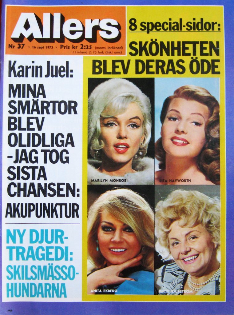 ALLERS magazine side cover Issue 37 16 September 1973