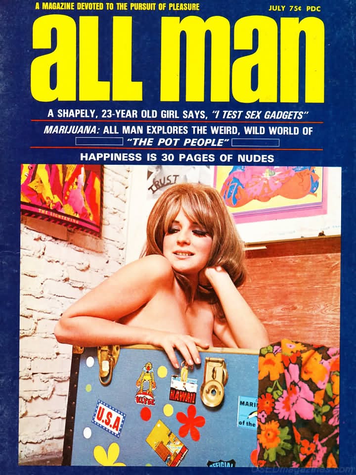 ALL MAN magazine side cover  July 1968