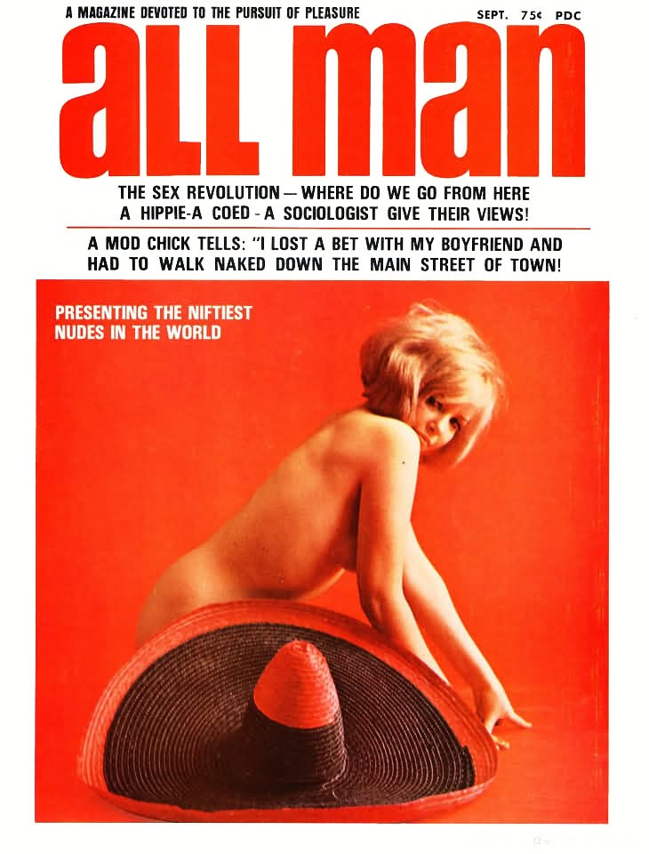 ALL MAN magazine side cover  September 1968