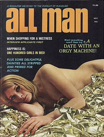 ALL MAN magazine side cover  May 1970