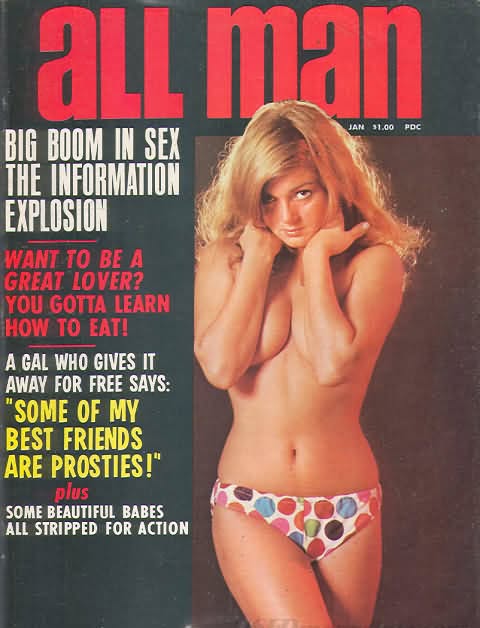 ALL MAN magazine side cover  January 1971