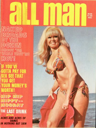 ALL MAN magazine side cover  March 1971