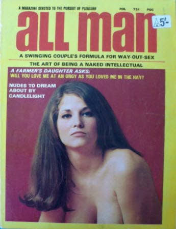 ALL MAN magazine side cover  February 1972