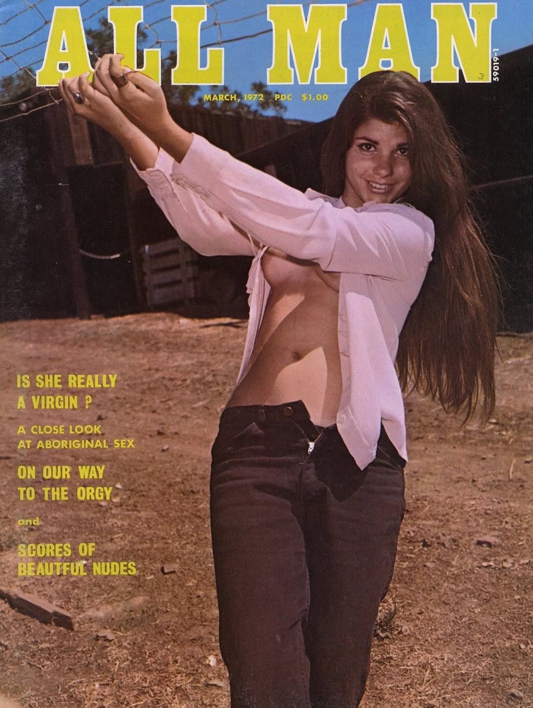 ALL MAN magazine side cover  March 1972