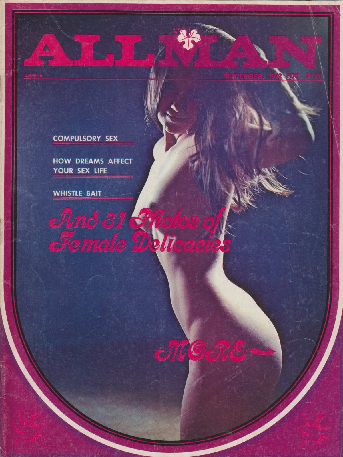 ALL MAN magazine side cover  September 1972