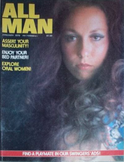 ALL MAN magazine side cover  January 1976