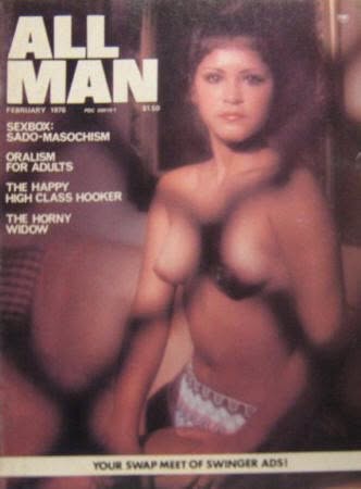 ALL MAN magazine side cover  February 1976
