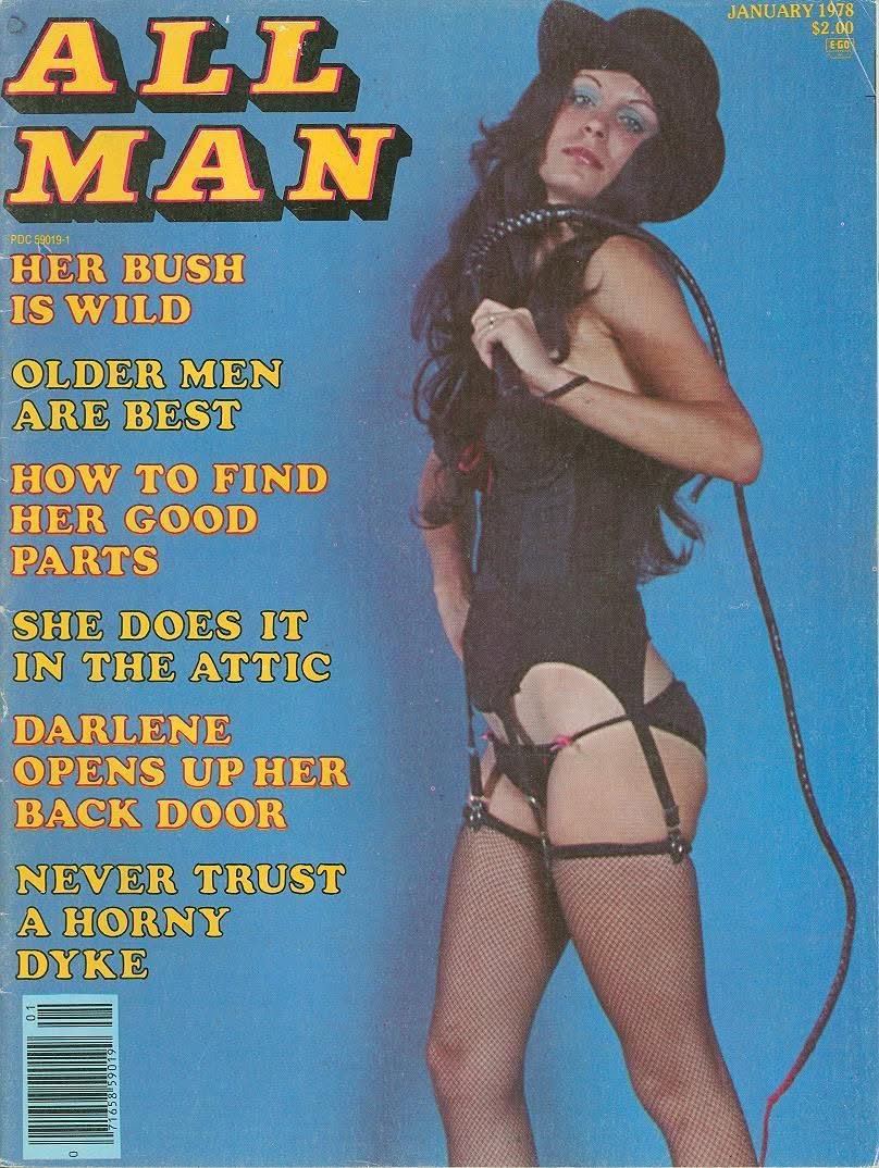 ALL MAN magazine side cover  January 1978