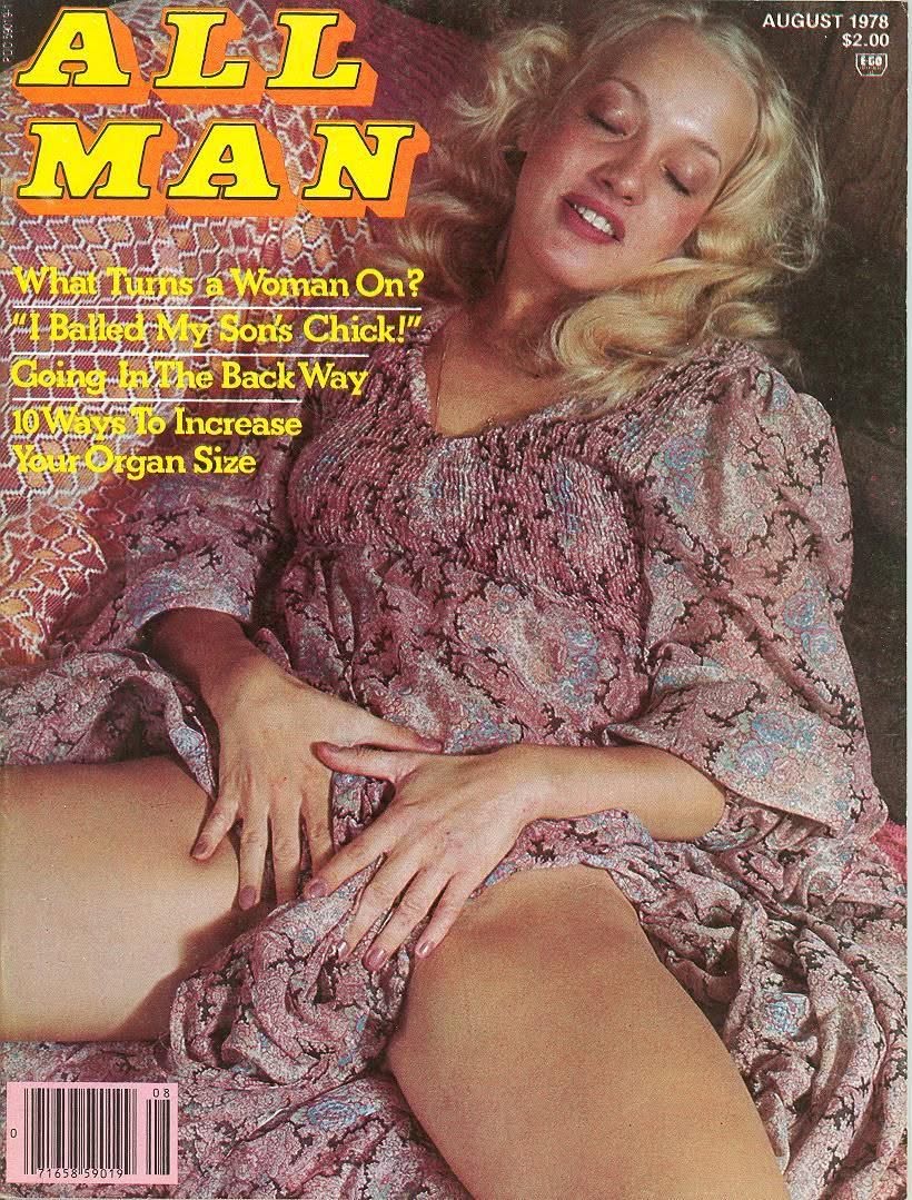 ALL MAN magazine side cover  August 1978