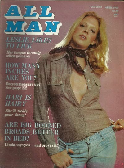 ALL MAN magazine side cover  April 1979