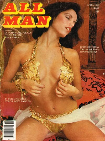 ALL MAN magazine side cover  April 1980