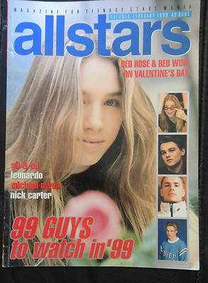 ALLSTARS magazine side cover  January/February 1999