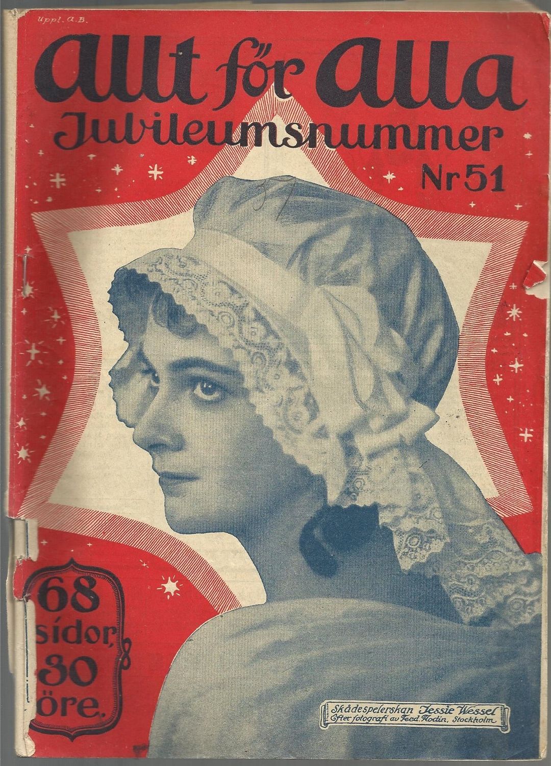 ALLT FOR ALLA magazine side cover Issue 51   1923