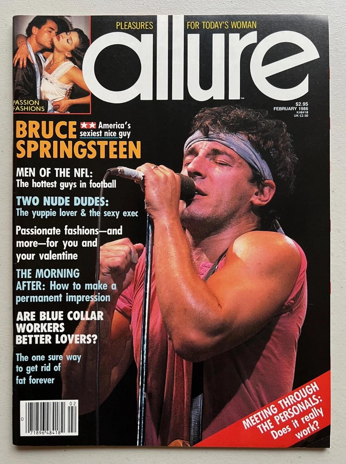 ALLURE USA magazine side cover  February 1986