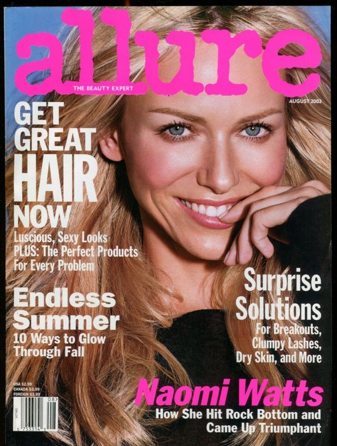 ALLURE USA magazine side cover  August 2003