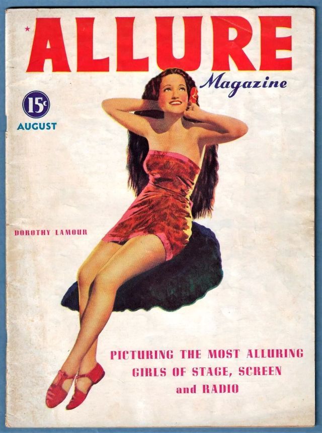 ALLURE MAGAZINE 1937 magazine side cover Issue 2  August 1937
