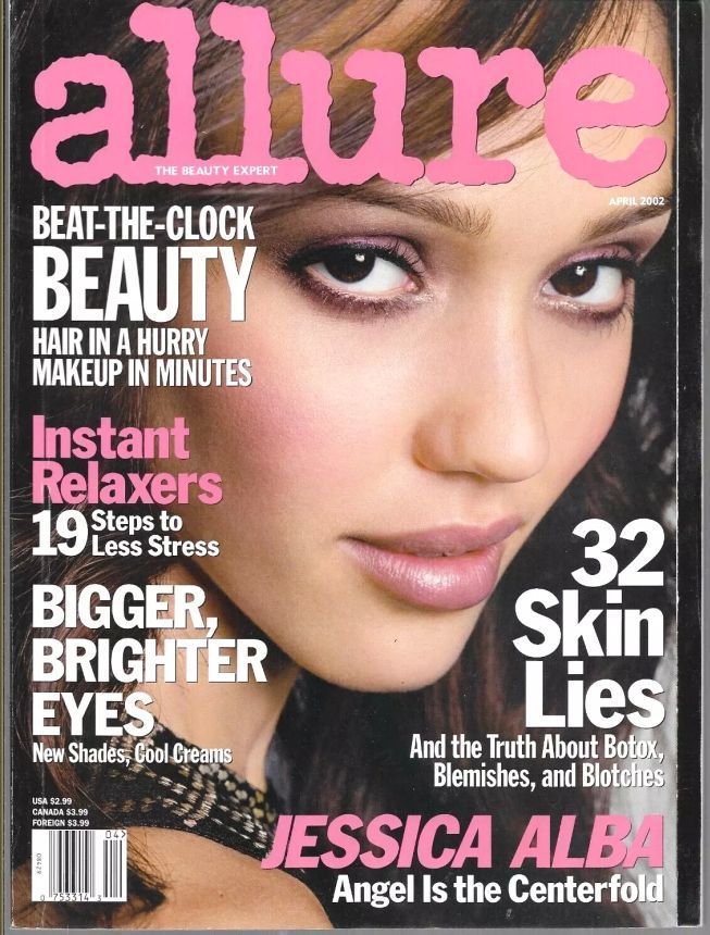ALLURE USA magazine side cover  April 2002