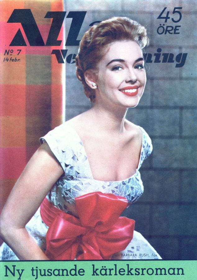 ALLAS VECKOTIDNING magazine side cover Issue 7 14 February 1958