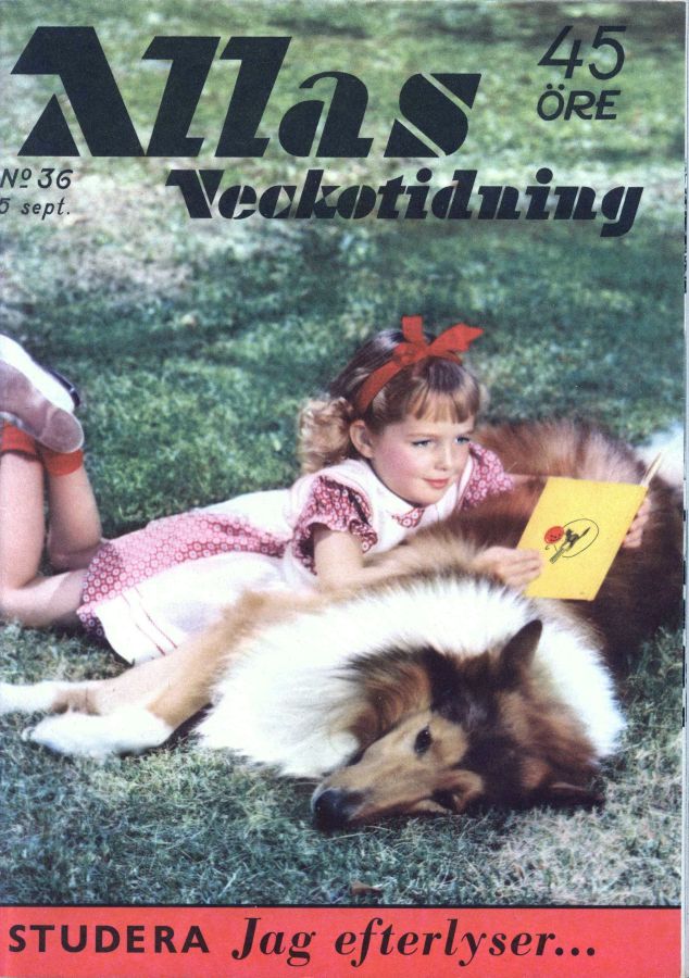 ALLAS VECKOTIDNING magazine side cover Issue 36 5 September 1958
