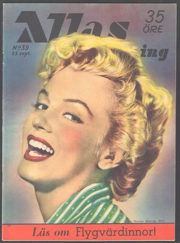 ALLAS VECKOTIDNING magazine side cover Issue 39 25 September 1953