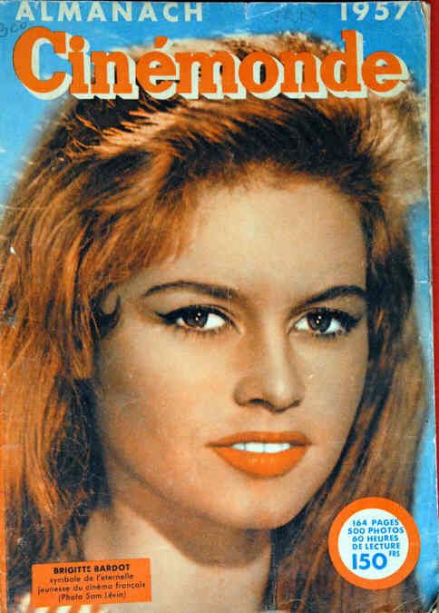 ALMANACH CINEMONDE magazine side cover  1957