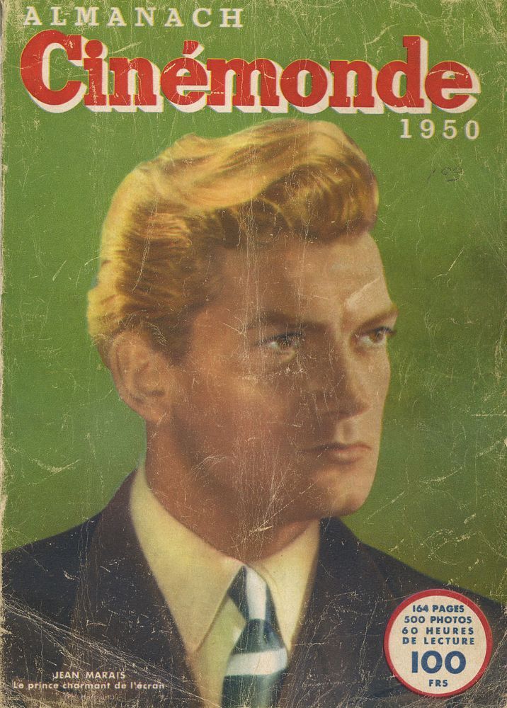 ALMANACH CINEMONDE magazine side cover  1950