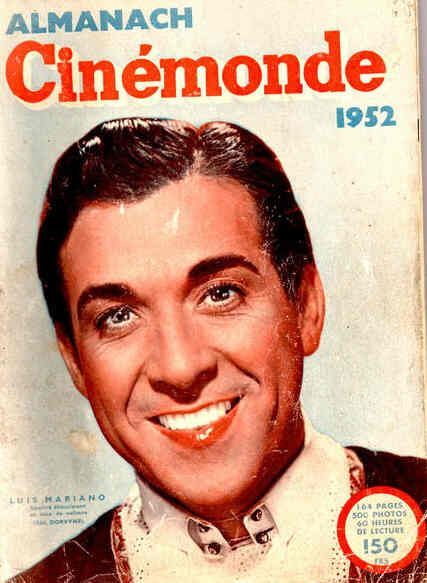 ALMANACH CINEMONDE magazine side cover  1952