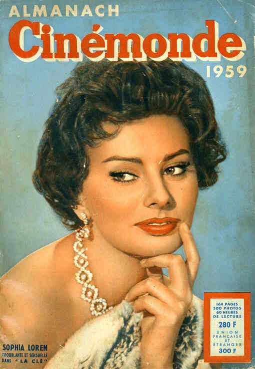ALMANACH CINEMONDE magazine side cover  1959