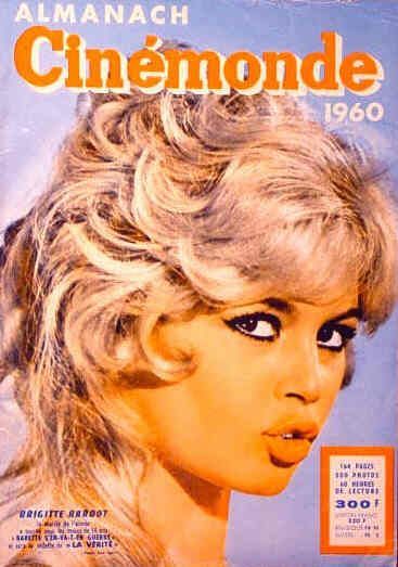 ALMANACH CINEMONDE magazine side cover  1960