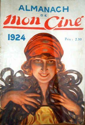 ALMANACH DE MON CINE magazine side cover  1924