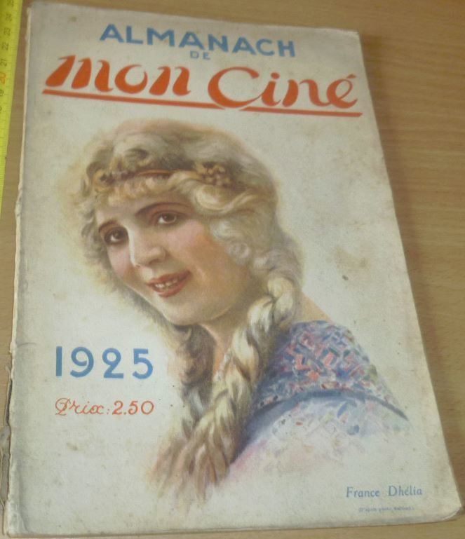 ALMANACH DE MON CINE magazine side cover  1925