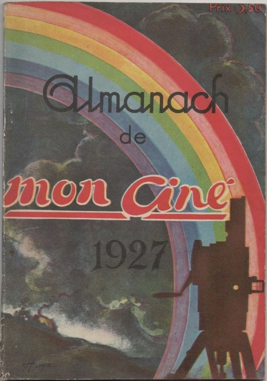 ALMANACH DE MON CINE magazine side cover  1927