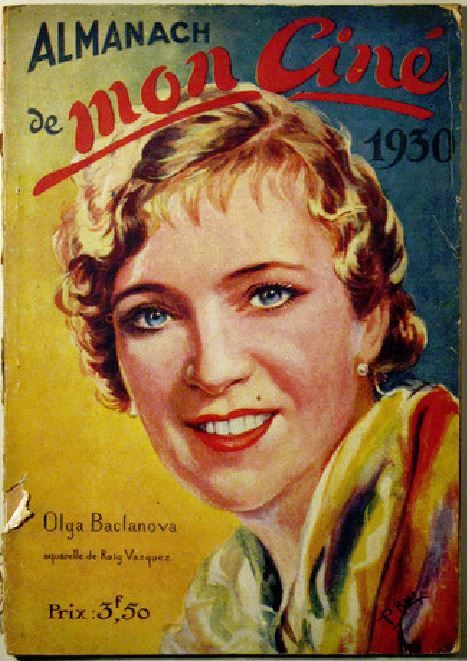 ALMANACH DE MON CINE magazine side cover  1930