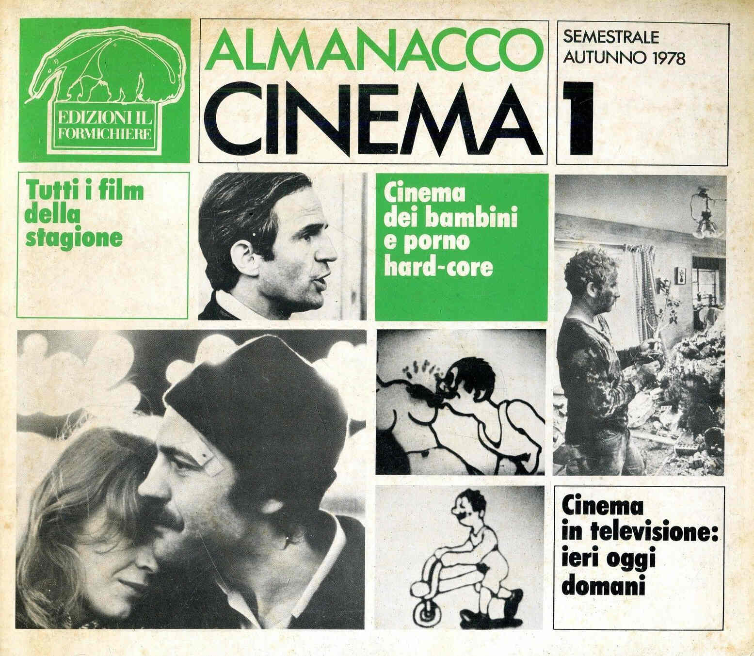 ALMANACCO CINEMA magazine side cover Issue 1 Autumn 1978